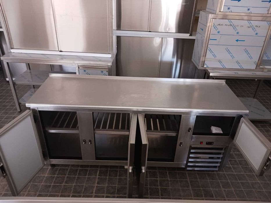 ACM1689 - Bancada Refrigerada Inox de 4 Portas - Usada
