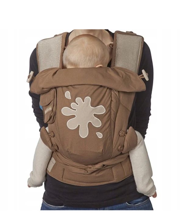 Nosidlo ergonomiczne Bondolino Popelina brązowe z kleksem