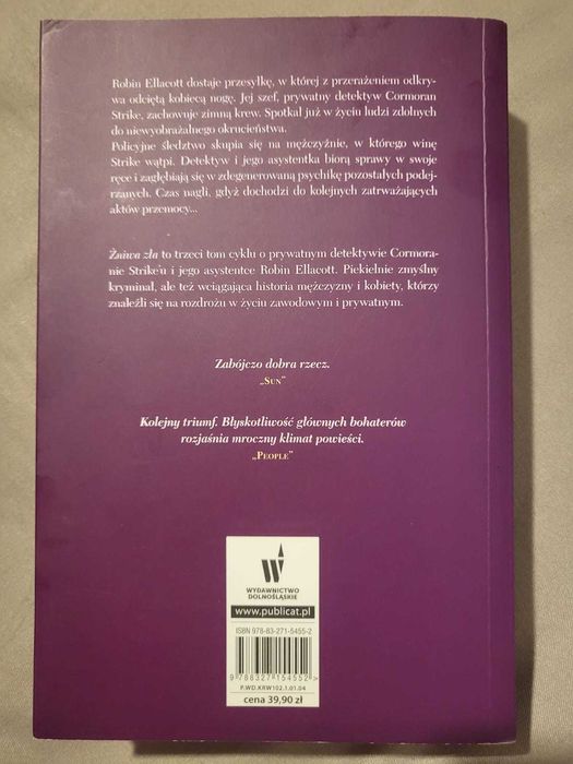 Galbraith, Żniwa zła. Nowa