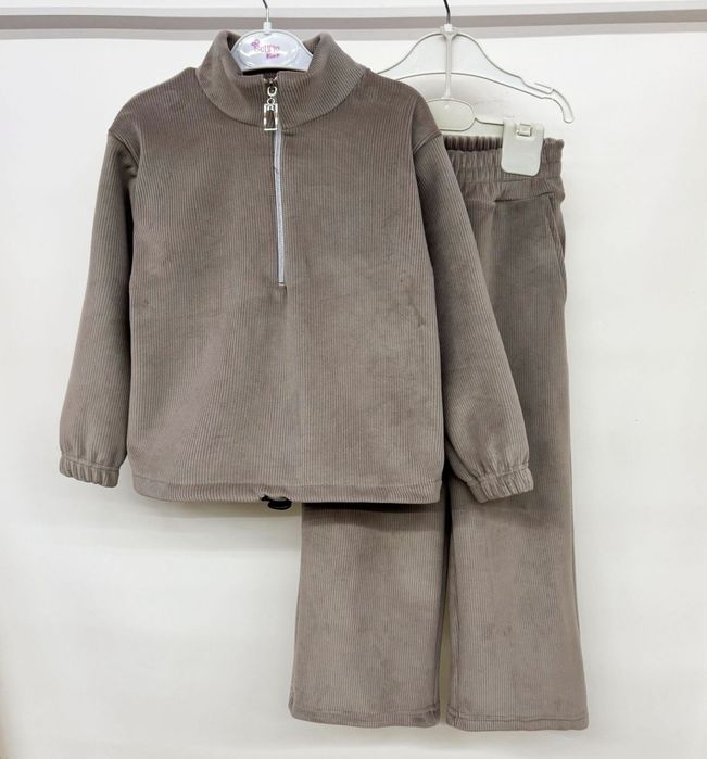 Дитячий костюм велюр рубчик