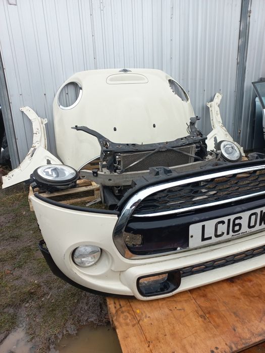 Przód kompletny mini cooper f55 f56 S maska zderzak pas przedni lampa