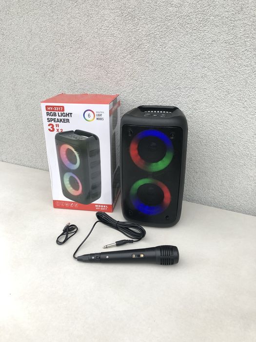 Колонка портативная Bluetooth колонка із мікрофоном FM радіо блютуз