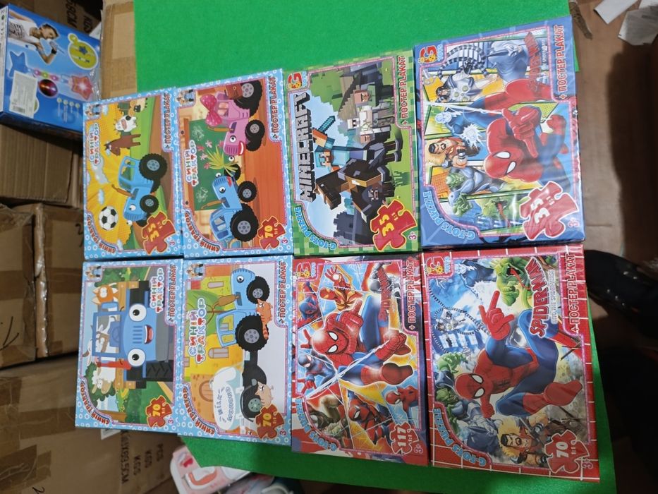 Пазли щенячий патруль майнкрафт синій трактор тачки макквін павук поні