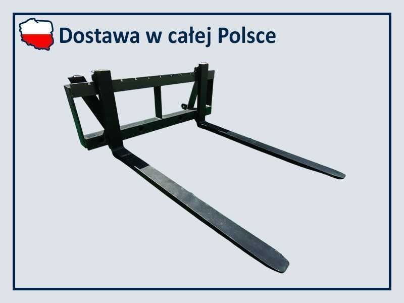 Widły do palet 2000 kg • EURORAMKA EURO • paleciak do tura i ładowacza czołowego • regulowane widły paletowe • NOWE