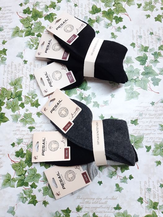 6 pares de meias novas em lã tamanho 35-40