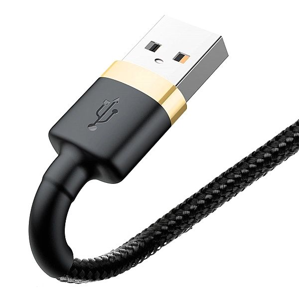 Kabel Baseus Cafule USB-A / Lightning 1.5A QC 3.0/2 m - czarno-złoty