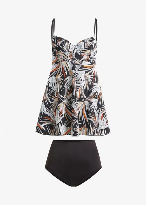 B.P.C tankini wielokolorowe we wzory na fiszbinach 40 (80C).