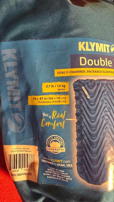 Подвійний надувний килимок Klymit Static V Double