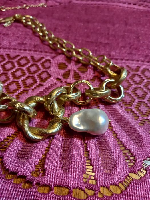 Naszyjnik z perłą Oliver Bonas