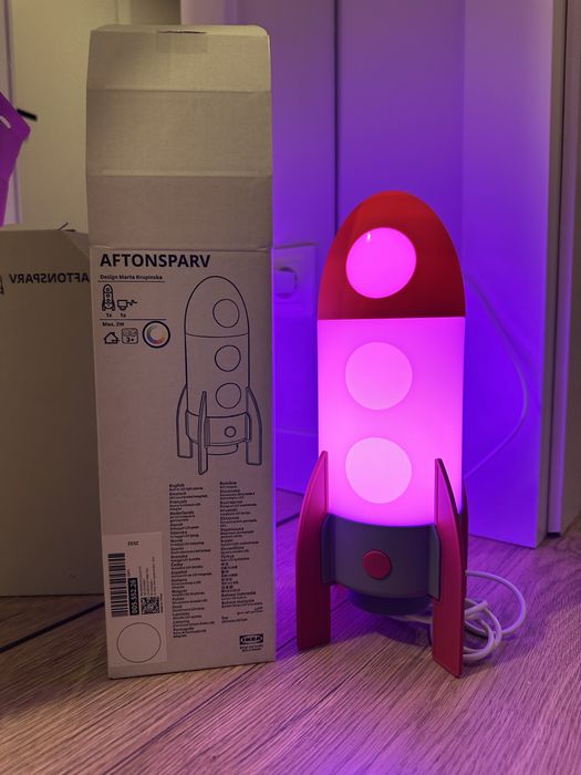 Nowa lampka rakieta Ikea led do pokoju dziecięcego lampa Aftonsparv