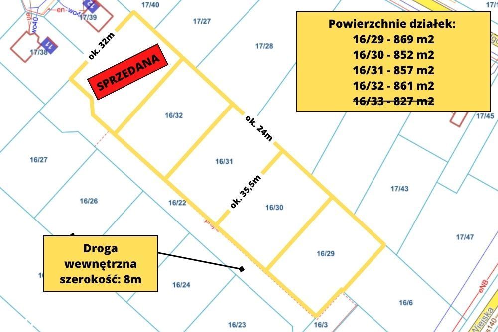 Działki budowlane Błotnica / Radomierz