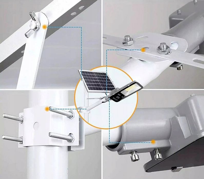 MOCNA Lampa SOLARNA 1200W LED panel solarny Wydajna ledy eva