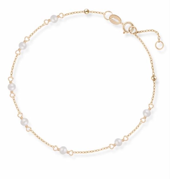 W.Kruk nowa złota branzoletka z perłami z certyfikatem