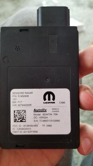 51952908, Сенсор сліпої зони Jeep Chrysler Fiat. Blind spot monitoring