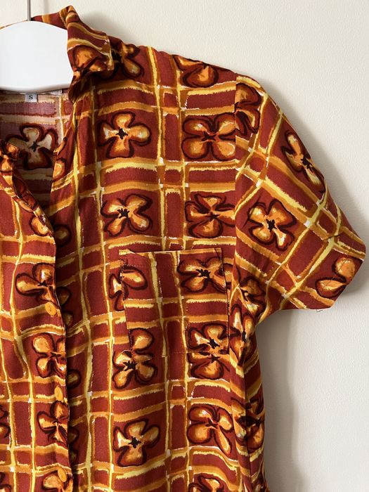 Blu di Blu damska hawajska koszula tunika wiskoza pomarańczowa S