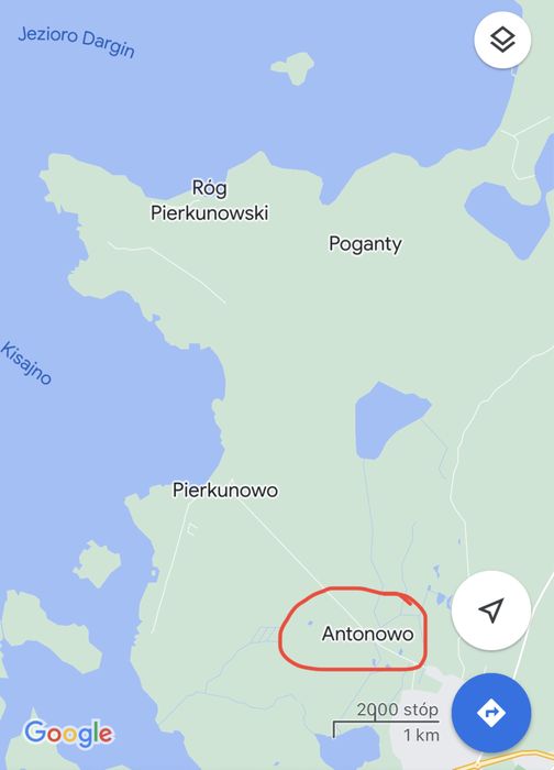 Działka budowlana Mazury Giżycko Antonowo