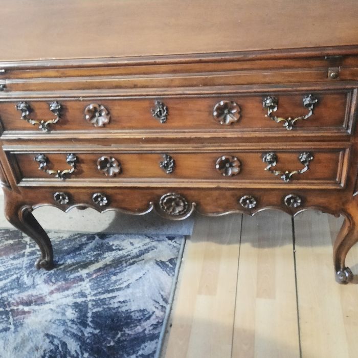 Stary piękny duży sekretarzyk ludwikowski