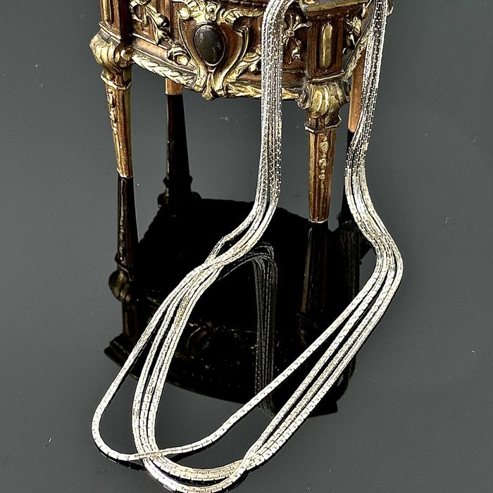 Srebrny łańcuszek 200cm – Coreana Art Deco, srebra próby 925