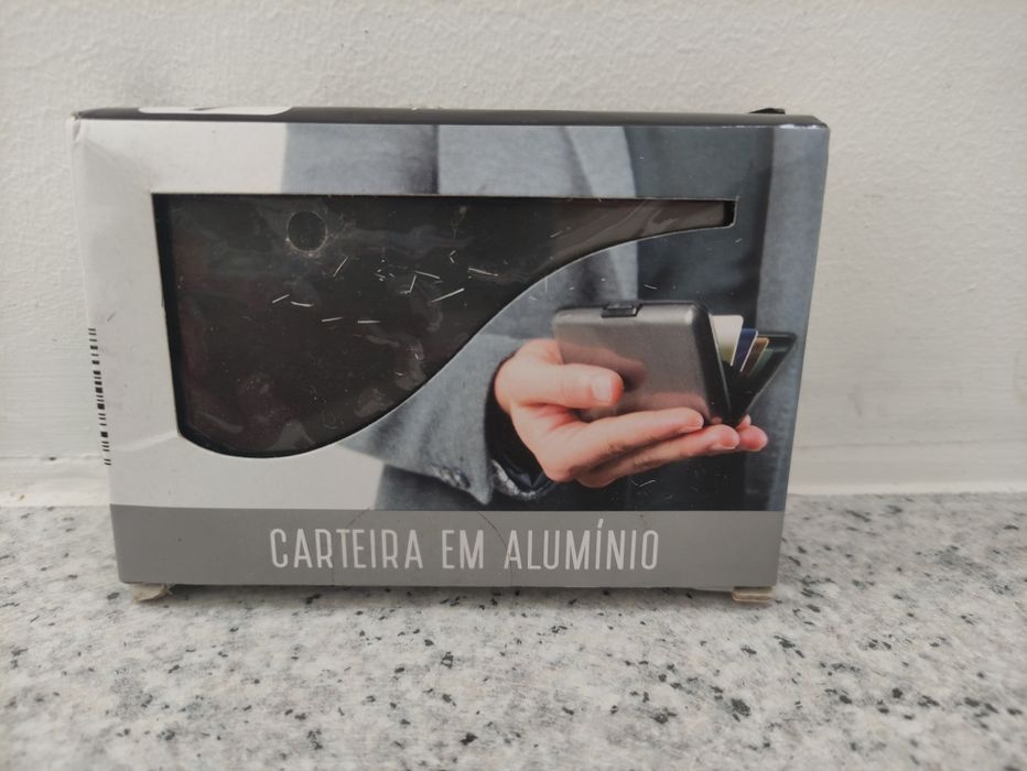 Par de carteiras em alumínio para cartões