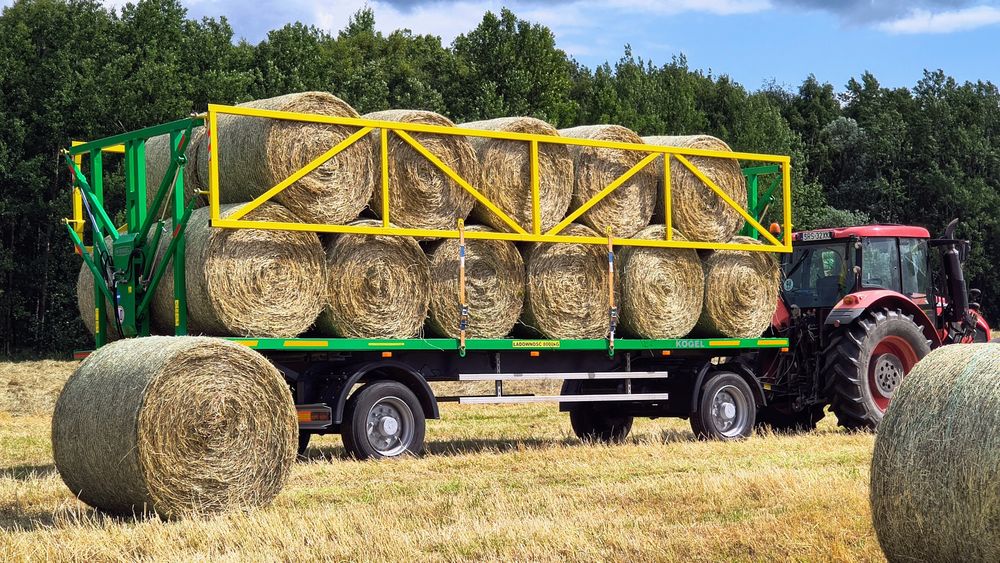 Przyczepa do bel z burtami hydraulicznymi, możliwość zam. na wywrotkę