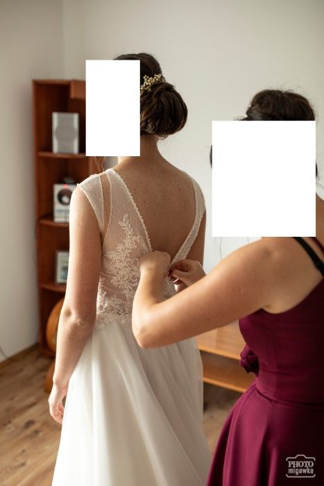 Suknia ślubna Afrodyta model Sansa z trenem wzrost 172 + 8 cm