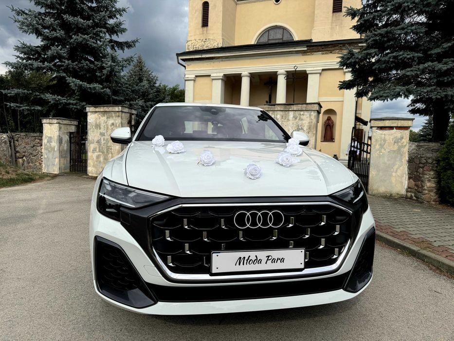 Samochód, Auto do ślubu, Lift BIAŁE AUDI Q8 - 2024, auto na wesele