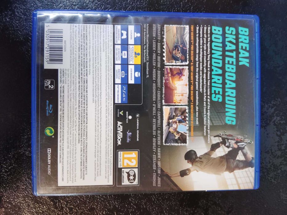 Tony Hawk's Pro Skater 1 + 2 PS4 Angielska wersja gry - brak PL
