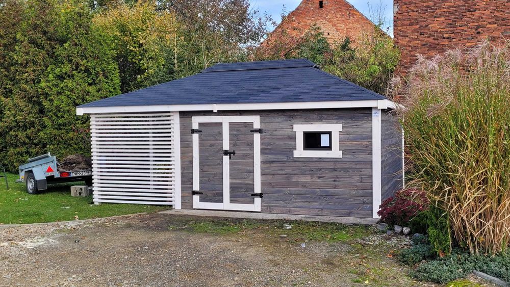 Domek Narzędziowy Z Drewutnią DANIEL IV ! 6x3m DREWNOTRIK.PL