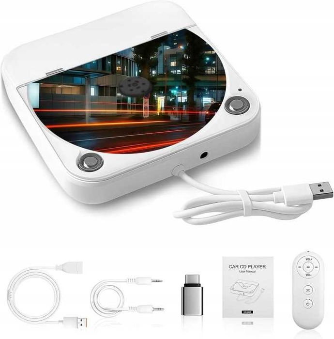 Przenośny Odtwarzacz CD do Samochodu na biurko USB AUX Plug Play 949