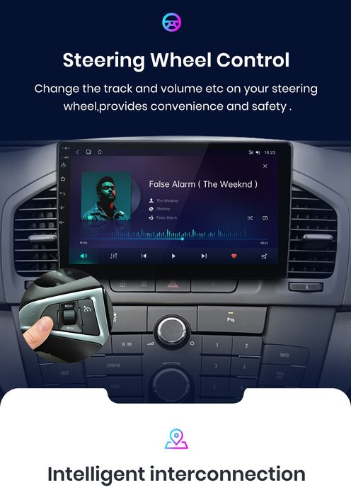 Rádio 9" android Opel Insignia 2009-13 WIFI GPS 1/32GB Novo