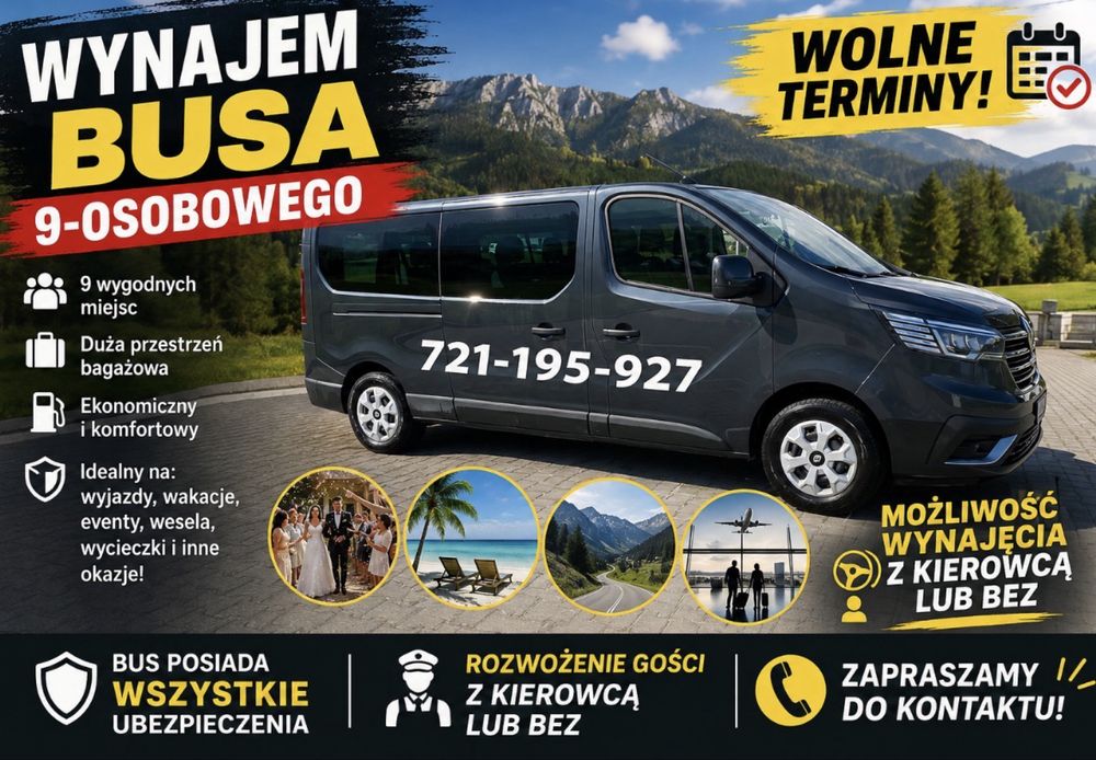 Rozwożenie gosci weselnych i na imprezy