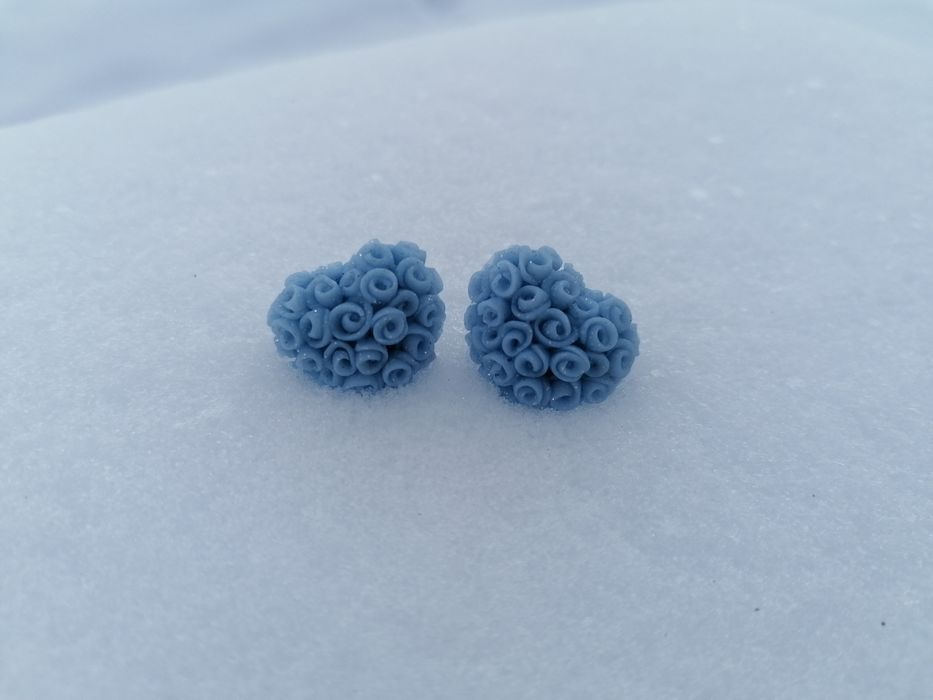 Kolczyki z modeliny j. niebieskie