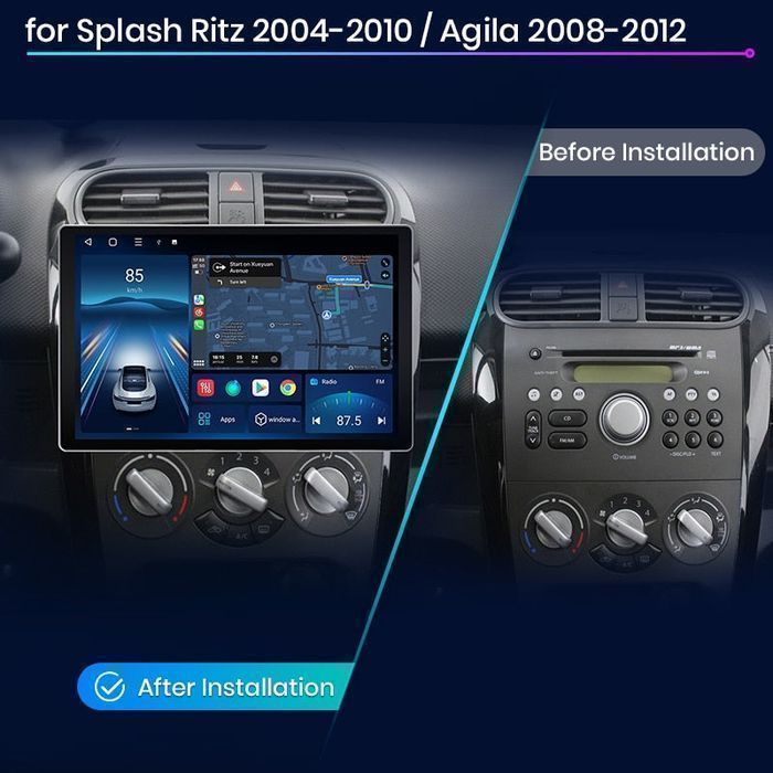 Suzuki Splash Ritz Opel Agila – Radio Android 15 10.33" CarPlay Android Auto GPS Nawigacja Stacja Multimedialna WiFi Bluetooth DSP PL 2GB/32GB