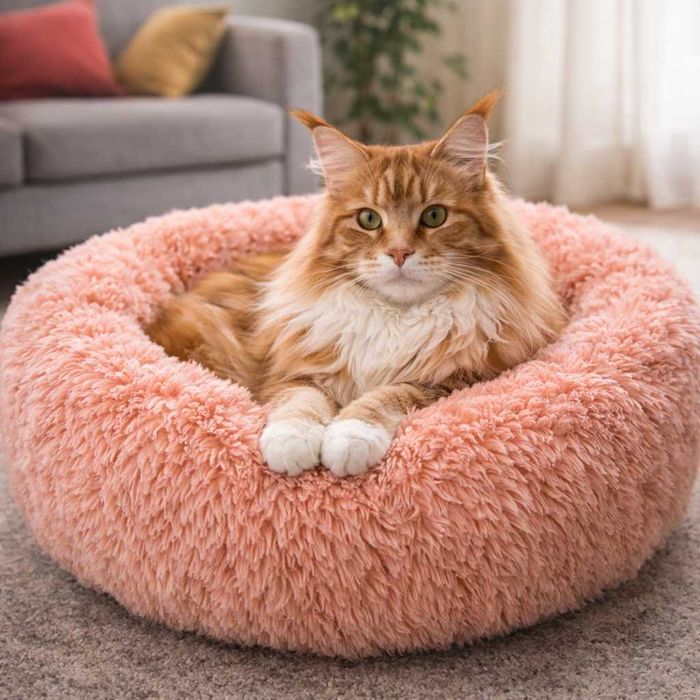 Cama para cão e gato com pêlo relax