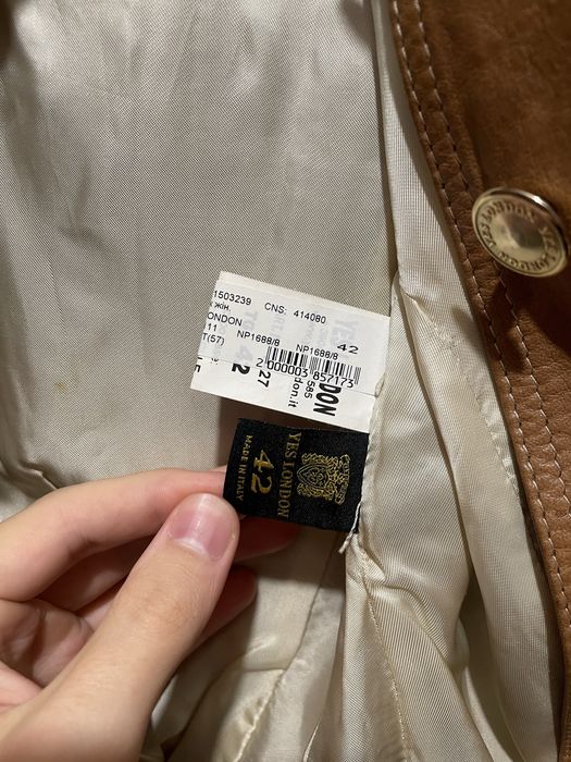 Жіночий піджак YESLONDON, шкіряний, 42 розмір, демісезон