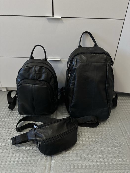 Шкіряний рюкзак , барсетка з натуральної шкіри