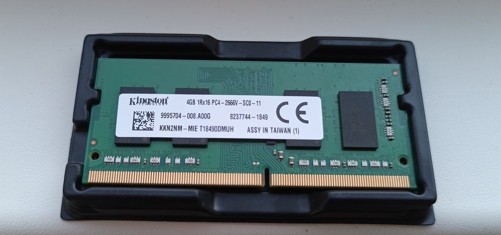 Оперативна пам'ять Kingston  DDR4.  4Gb 1R 16 PC4-2666V-SC0-11
