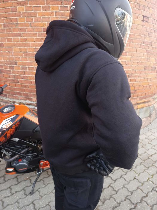 Bluza Motocyklowa Nowość Hit Czarna Bluzka Męska na Motor Ochraniacze