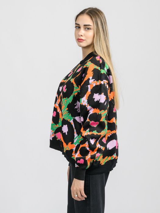 Різнокольоровий светр оверсайз