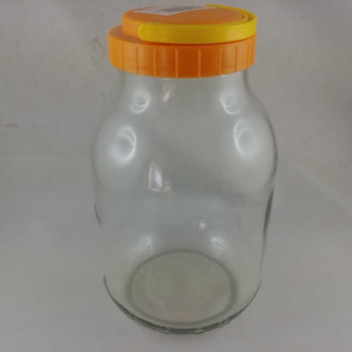 DUŻY Słoik 4 L słój z plastikową zakrętką na ogórki nalewki przetwory