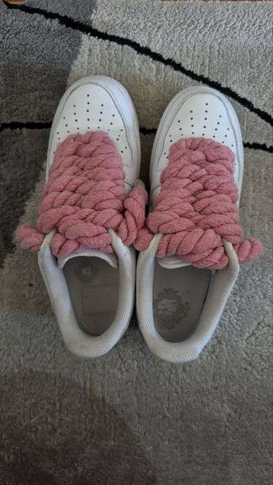 Nike air Force 1 Pink Rope Laces