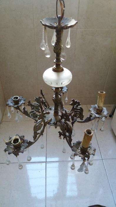 Lustre em bronze anos 40 em optimo estado