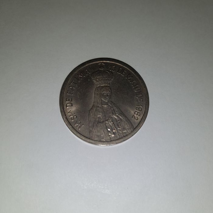 Moeda antiga 13 de Maio Nossa Senhora de Fatima de1982