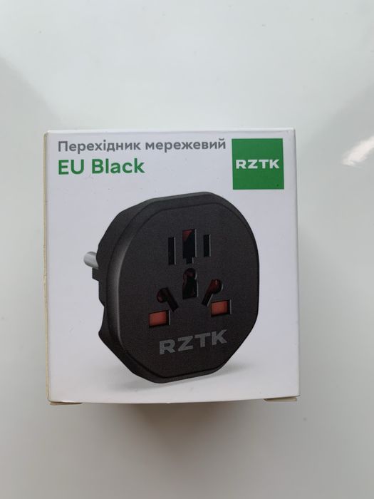 Універсальний мережевий перехідник RZTK EU Black (Адаптер для всіх типів вилок)