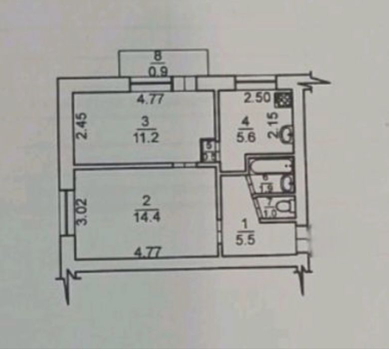 Продаю 2 х Комнатную квартиру на пр Мира / Пл Победы на 3/5‼️