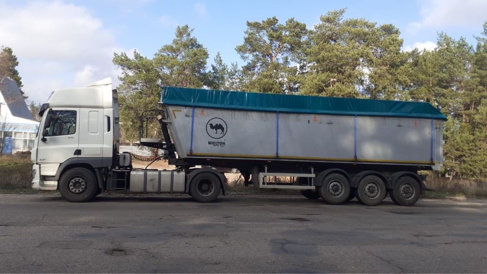 Напівпричеп самоскид Wielton NW 3 + сідловий тягач DAF або MAN