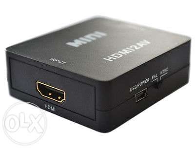 (NOVO) Conversor HDMI para AV/3RCA - PRETO