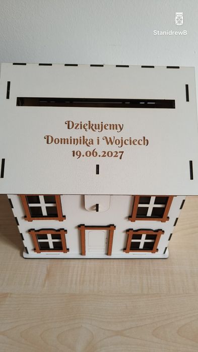 Domek- pudełko na koperty wesele ślub