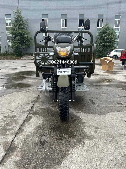 Вантажний мотоцикл (трицикл) Forte CT-252 бензин Навантаження -600 кг Зелениий, синій Доставка безкоштовна, СТ-302 Н