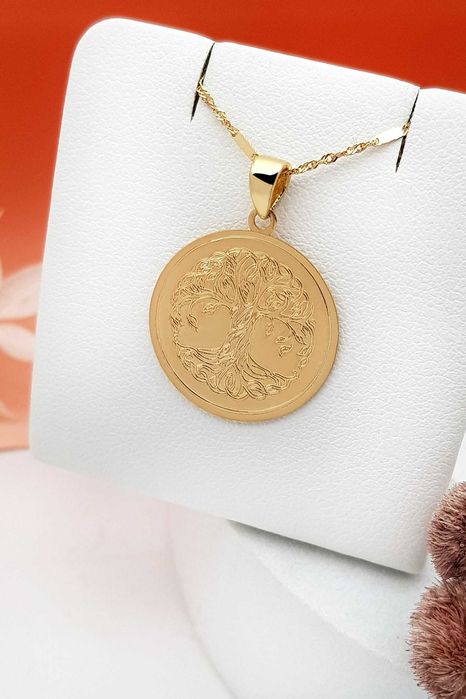 Złota zawieszka drzewko próba złota 585